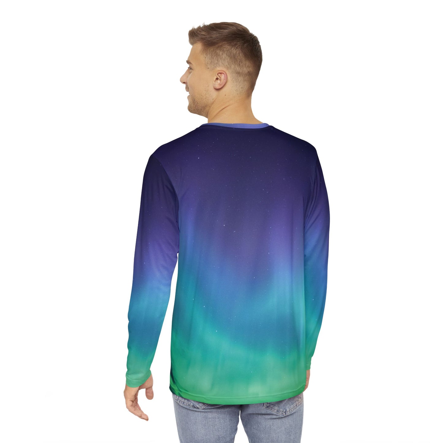 The Northern Lights Men's Long Sleeve Shirt (AOP)