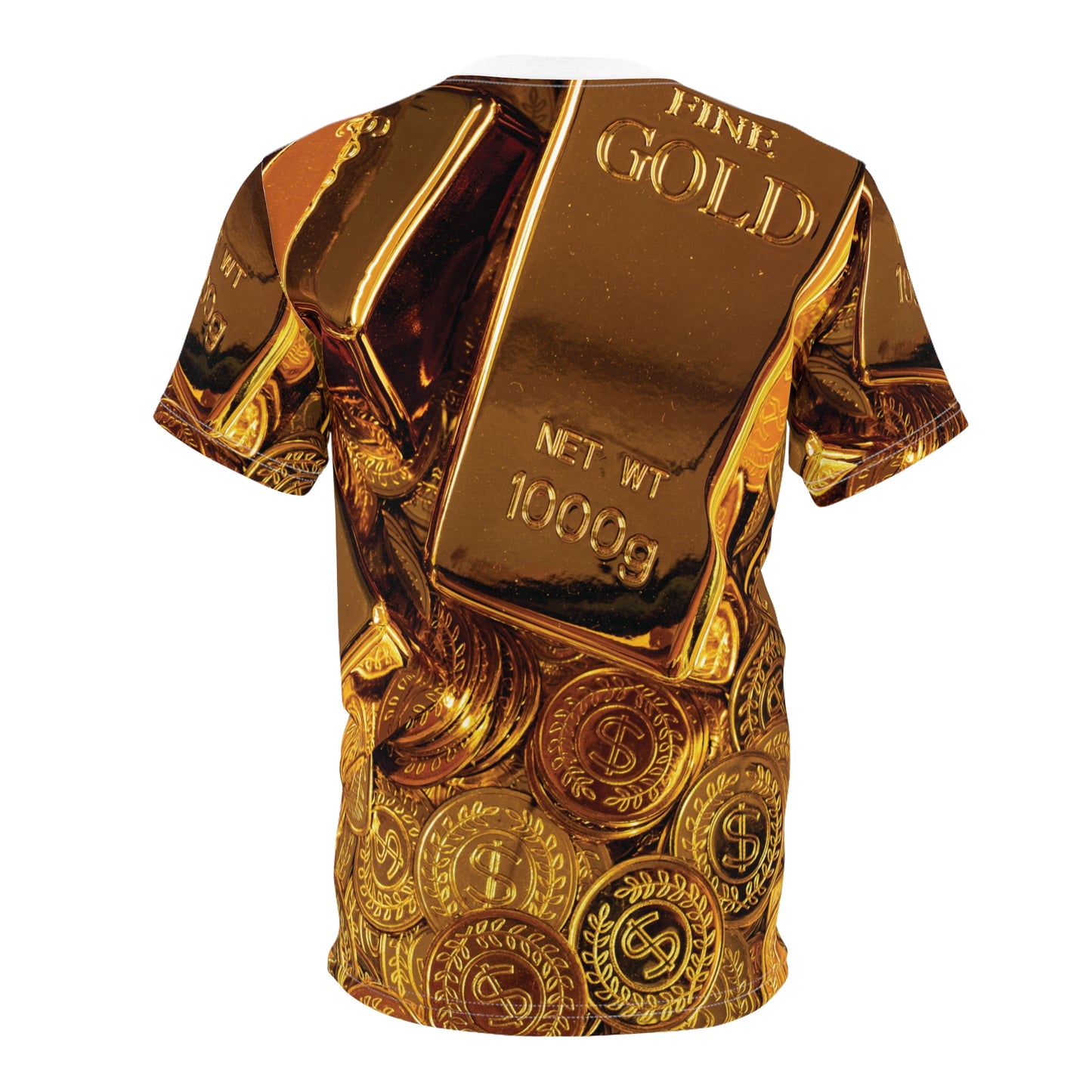 Gold Tee Shirt, Gold Graphic Tee Men, Tagless Men's T-Shirt