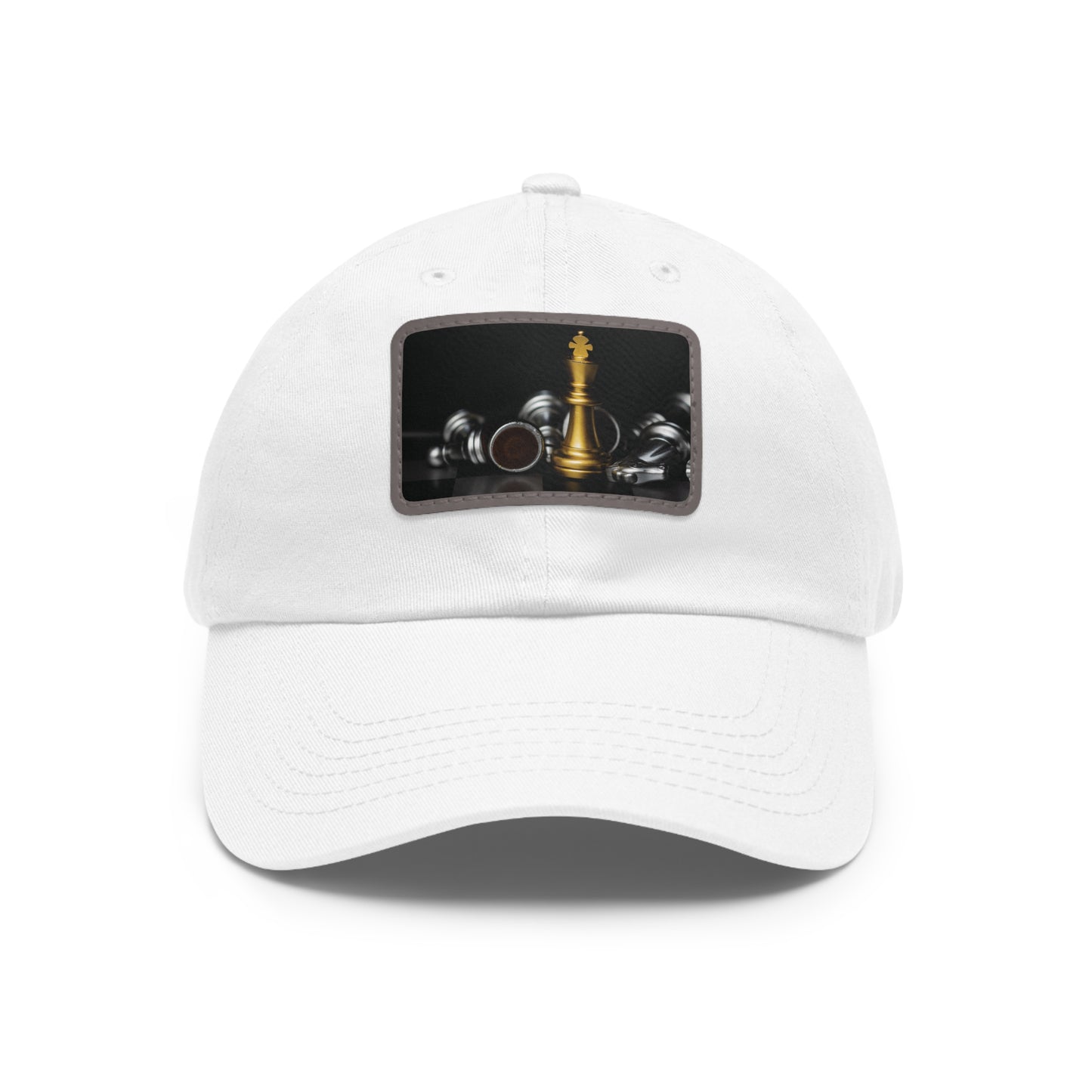Chess Dad Hat with Leather Patch - Stylish Cap for Game Lovers