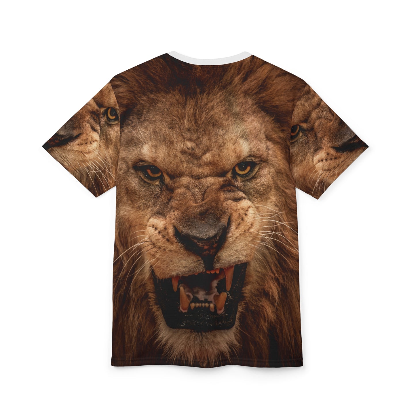 Lion AOP T-Shirt, Premium Polyester T-Shirt, Animal Tee, Lion Lover Gift