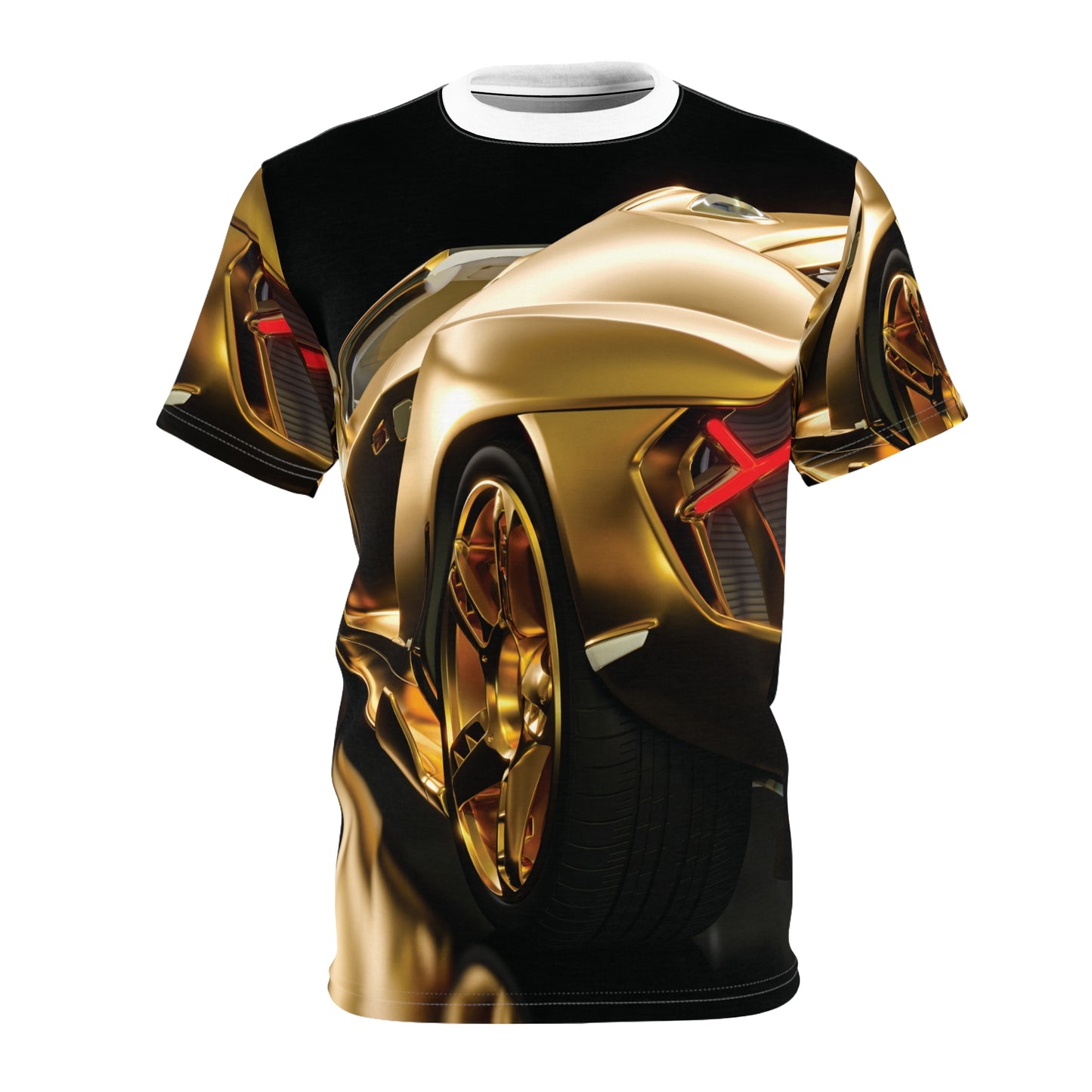Luxury Gold Car T-Shirt All Over Print