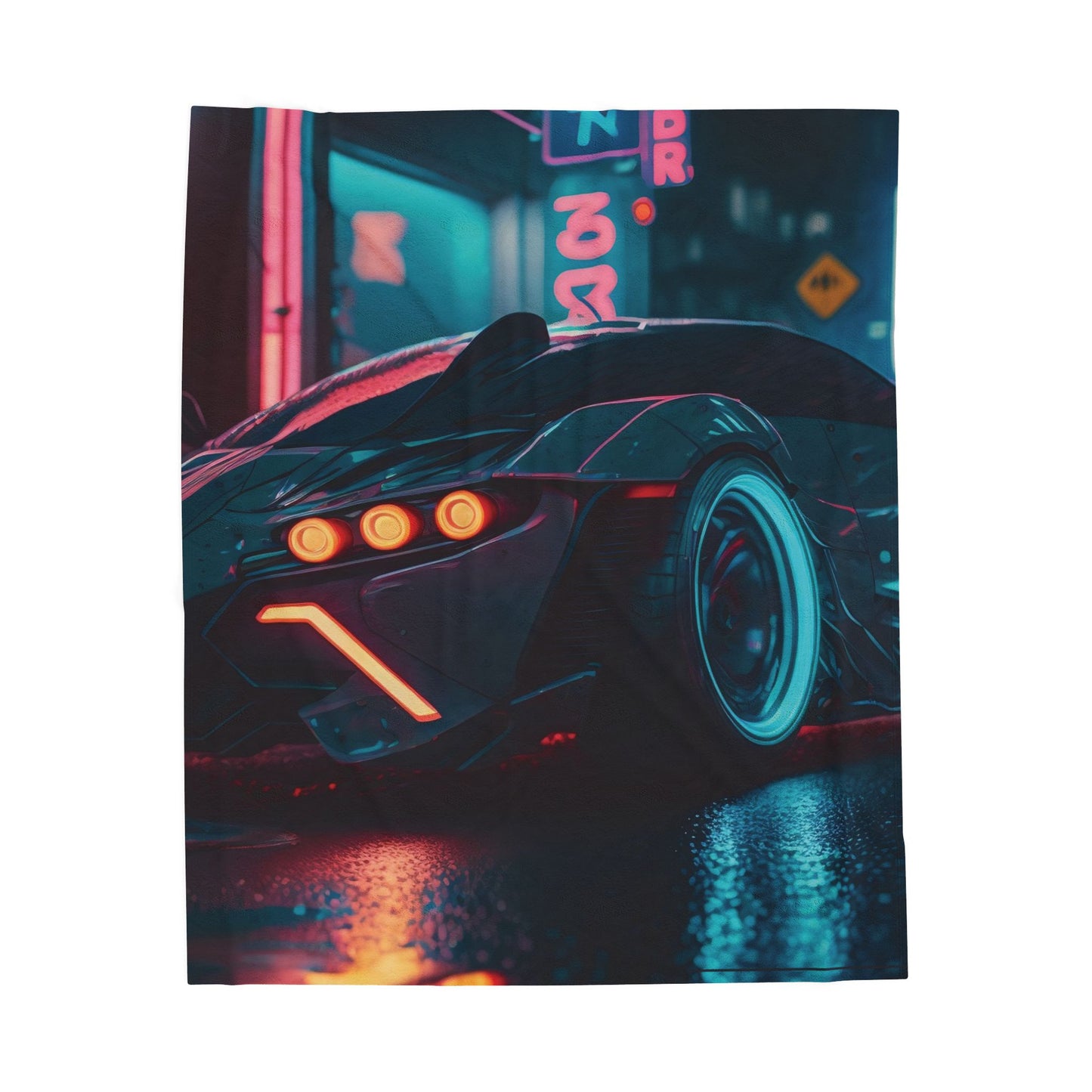 Neon Car Plush Blanket