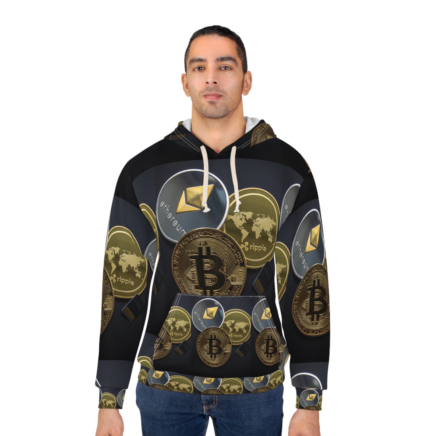 Cryptocurrency Hoodie Unisex, Polyester, Warm and Cozy