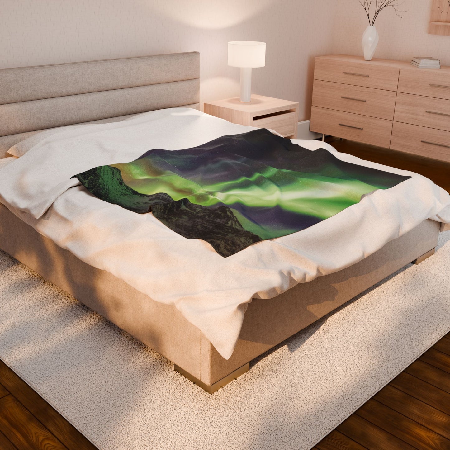 Northern Lights Velveteen Plush Blanket