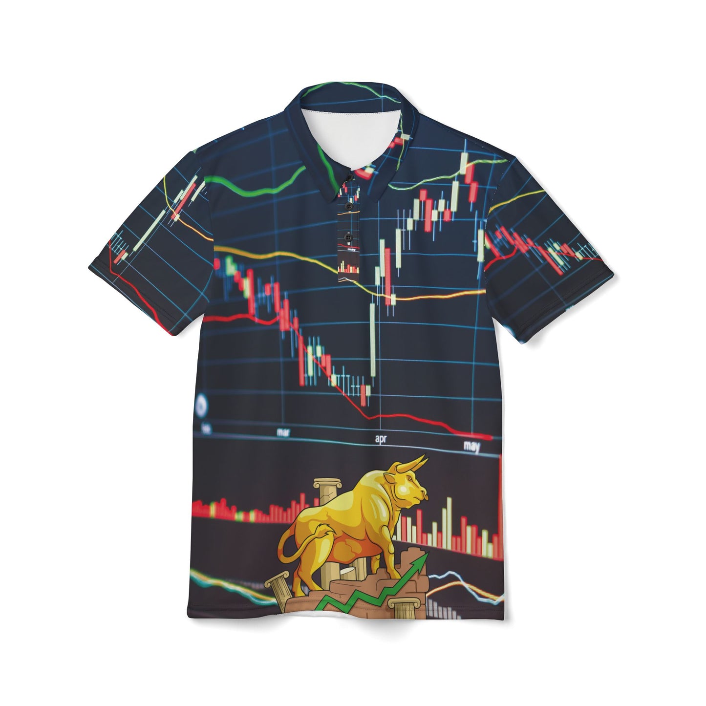 Stock Market Unisex Polo Shirt (AOP)