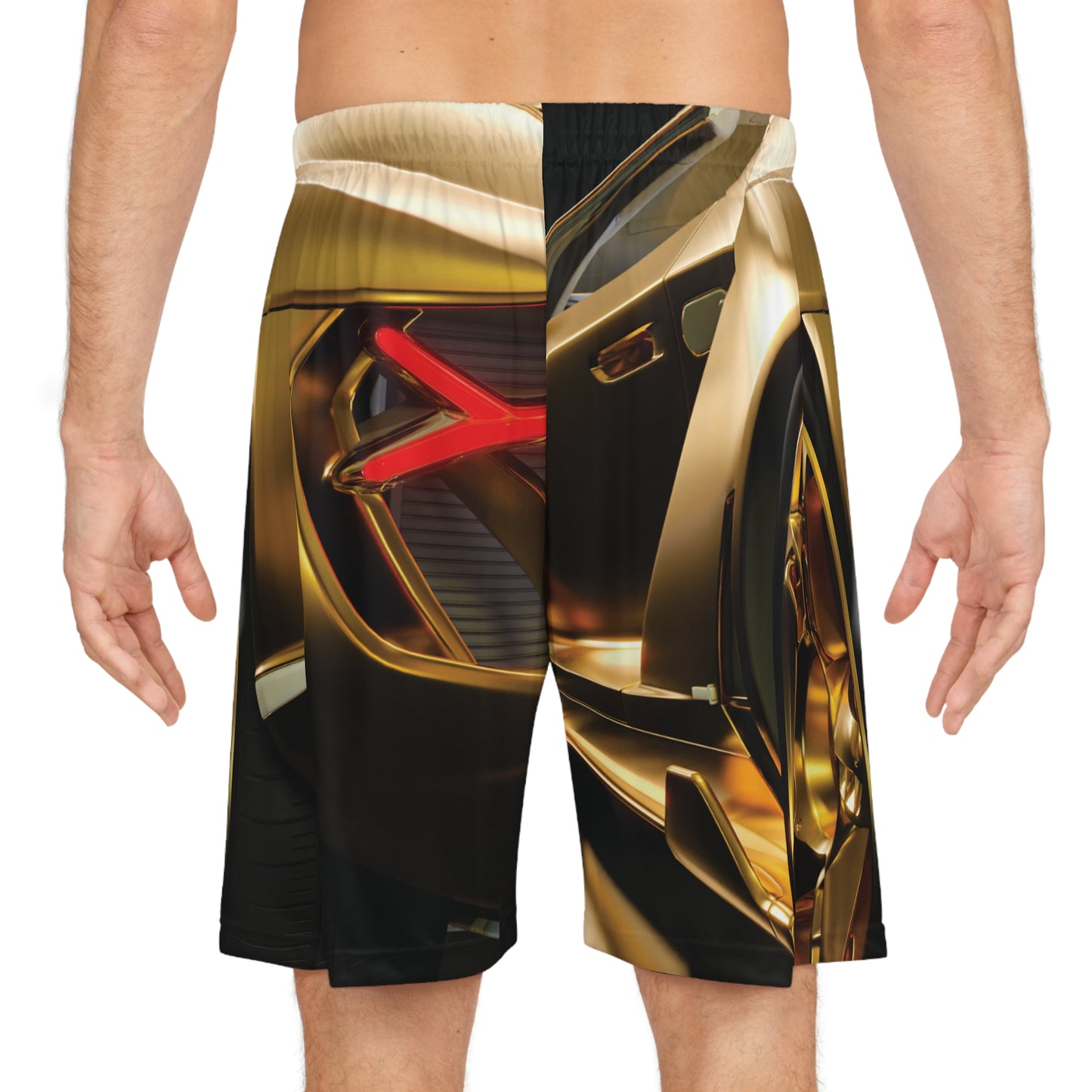 Gold Car Basketball Shorts (AOP)