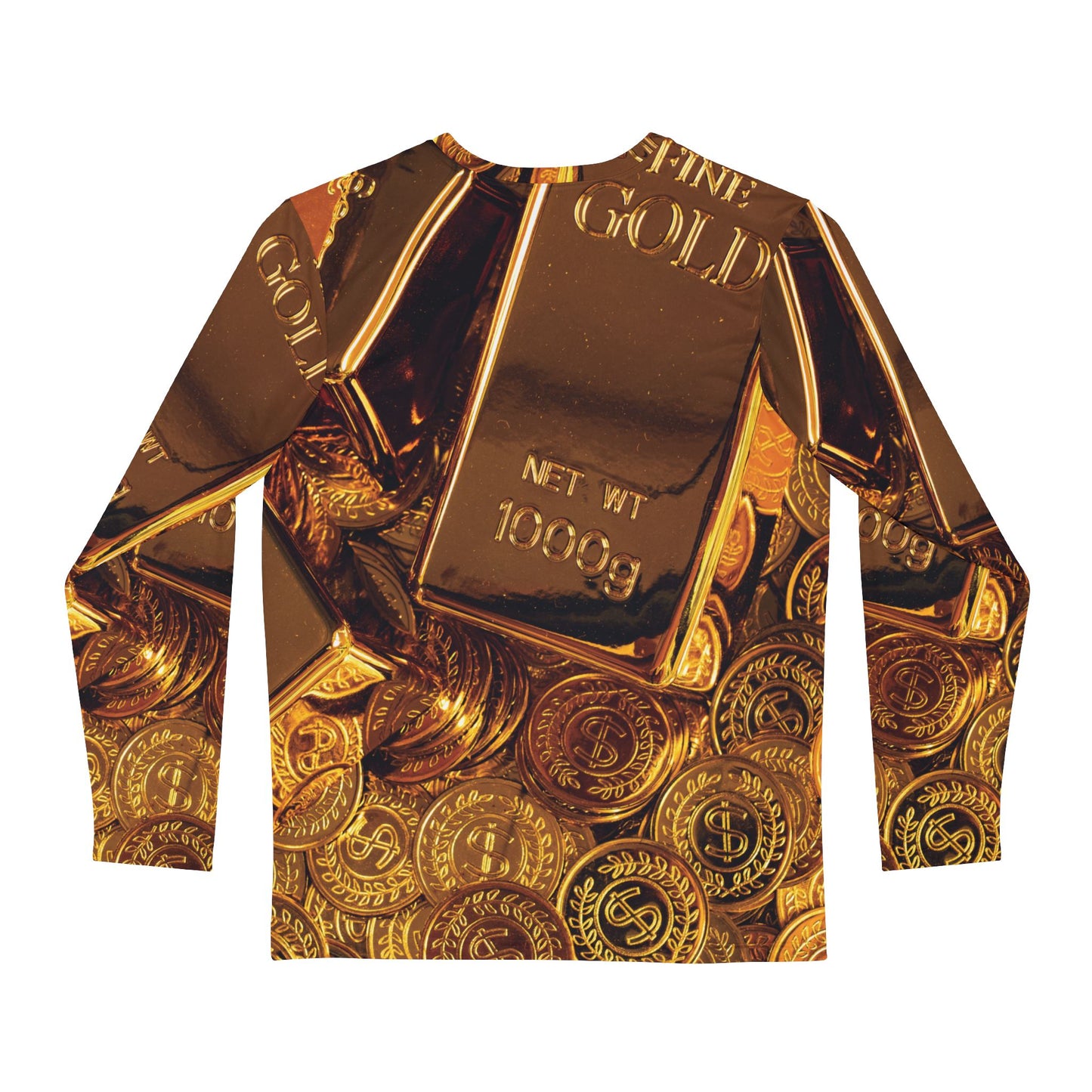 Gold Men's Long Sleeve Shirt (AOP)