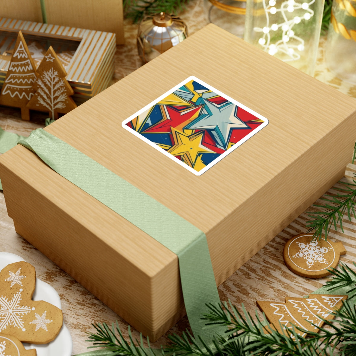 Vibrant Star Kiss-Cut Stickers - Colorful Decals for Laptops and Journals