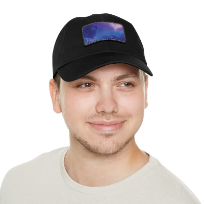 Clouds Dad Hat with Leather Patch (Rectangle)