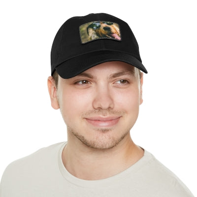 Cool Dog Dad Hat with Leather Patch (Rectangle)