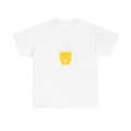 Pit Bull Face Tee — Minimal Gold Dog Graphic T-Shirt
