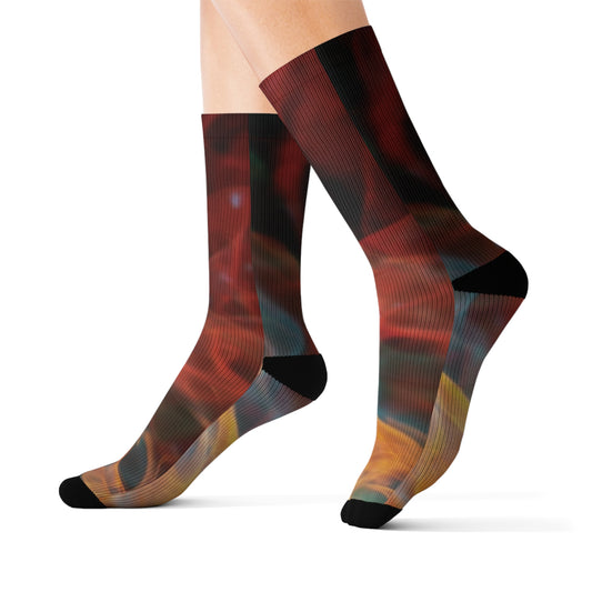 Fiery Sublimation Socks, Colorful Artistic Sock Gift, Unique Fashion Accessories for Men, Trendy Sock Collection, Cozy [...]