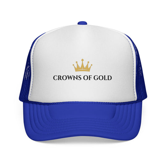 Trucker Cap — "Crowns of Gold" Embroidered Mesh Hat