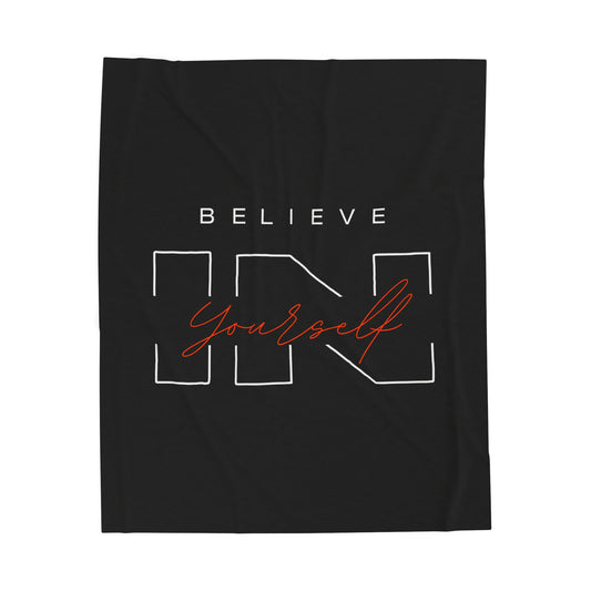 Believe Inspirational Velveteen Plush Blanket