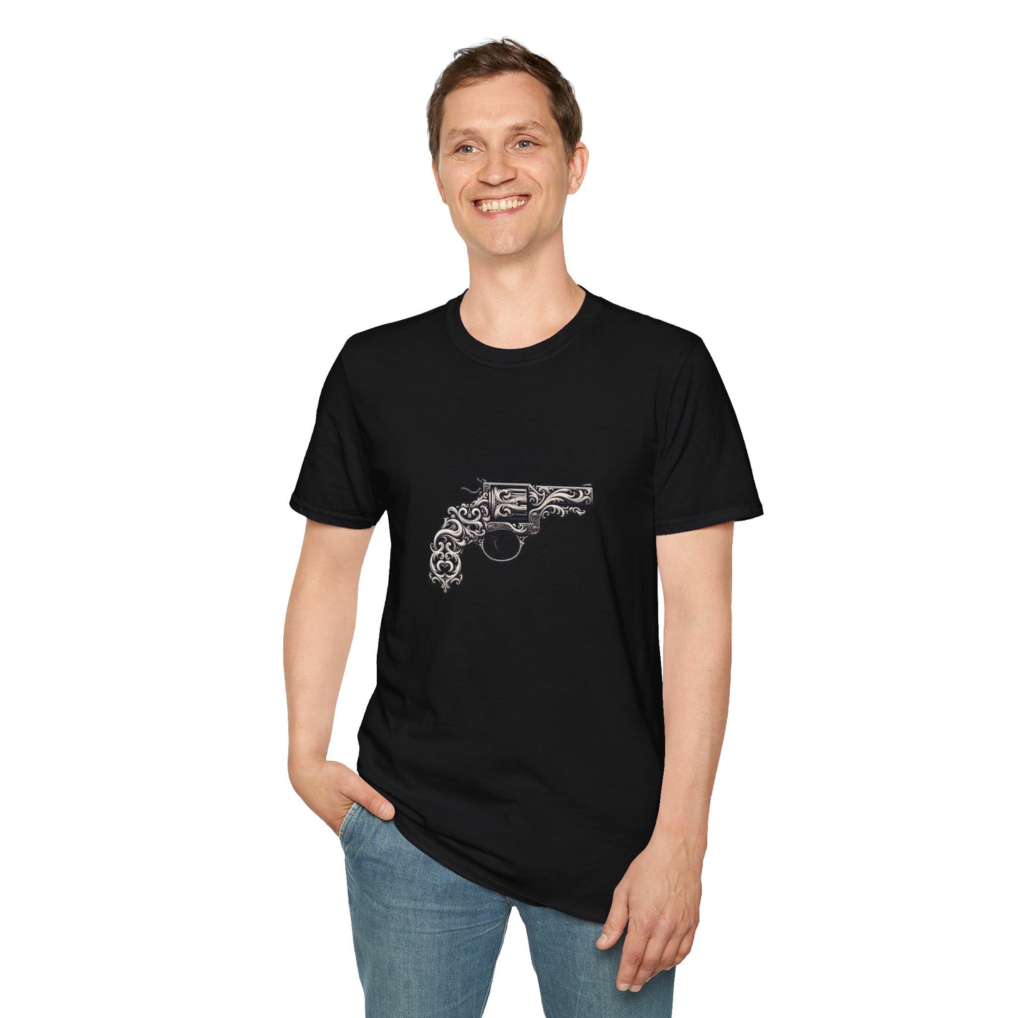 Vintage-Inspired Gun Graphic Unisex T-Shirt