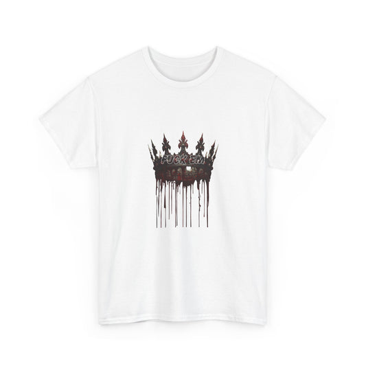 Dripping Gothic Crown Tee - Dark Grunge Royalti T-Shirt
