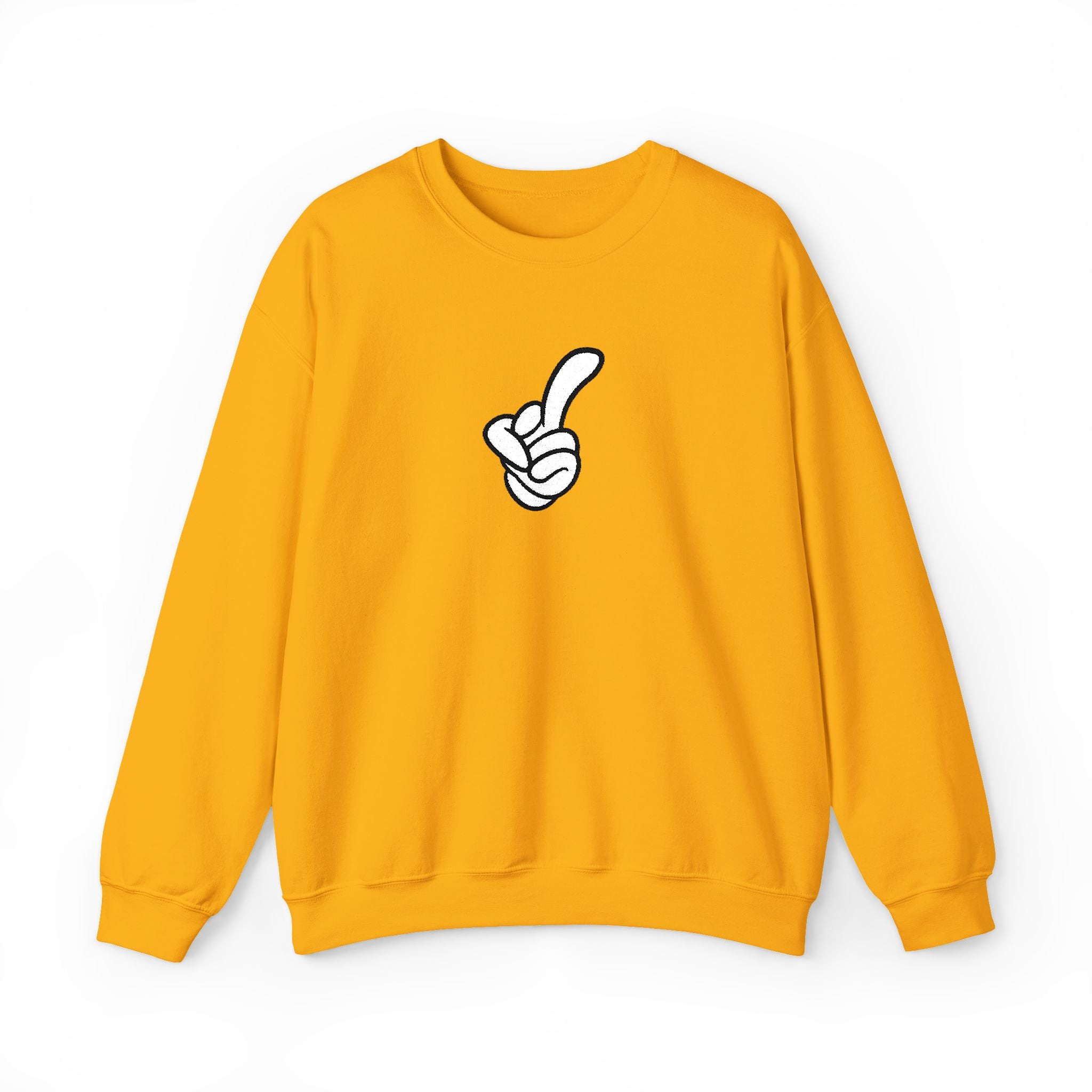 Middle Finger Embroidered Minimalist Crewneck Sweatshirt