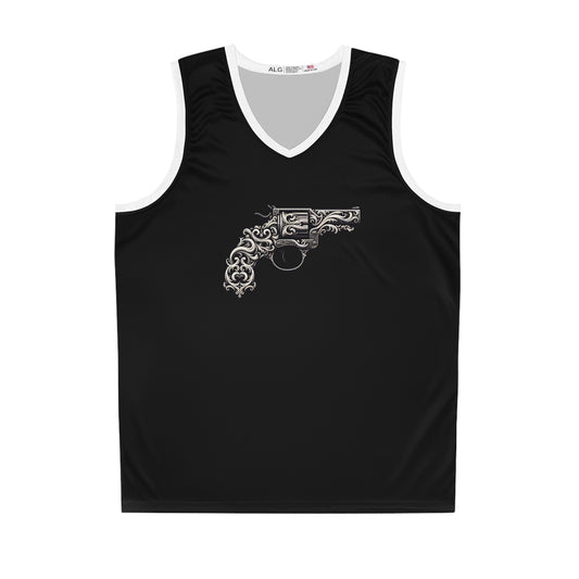 Basketball Jersey with Gun Design