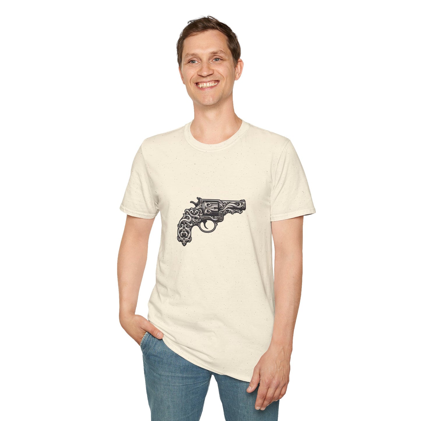 Vintage-Inspired Gun Graphic Unisex T-Shirt
