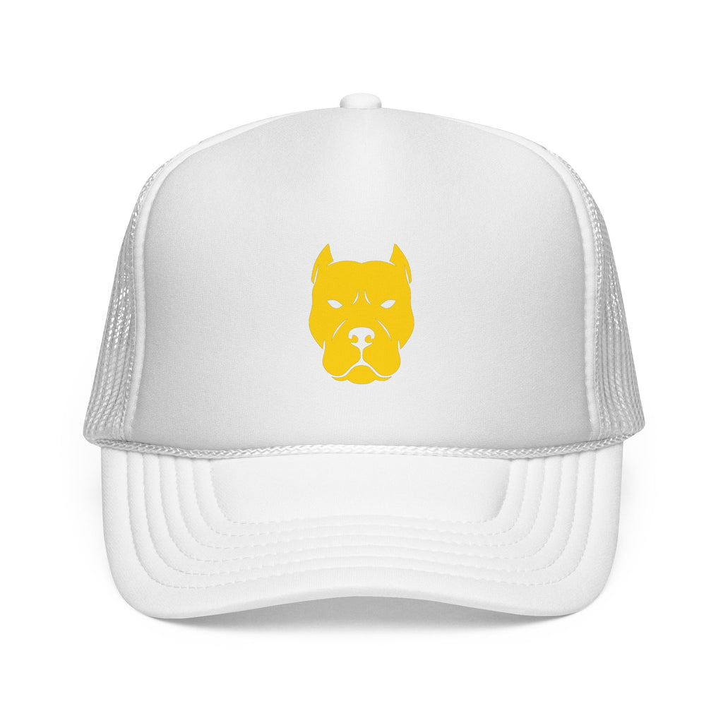 Gold Pitbull Silhouette Trucker Cap