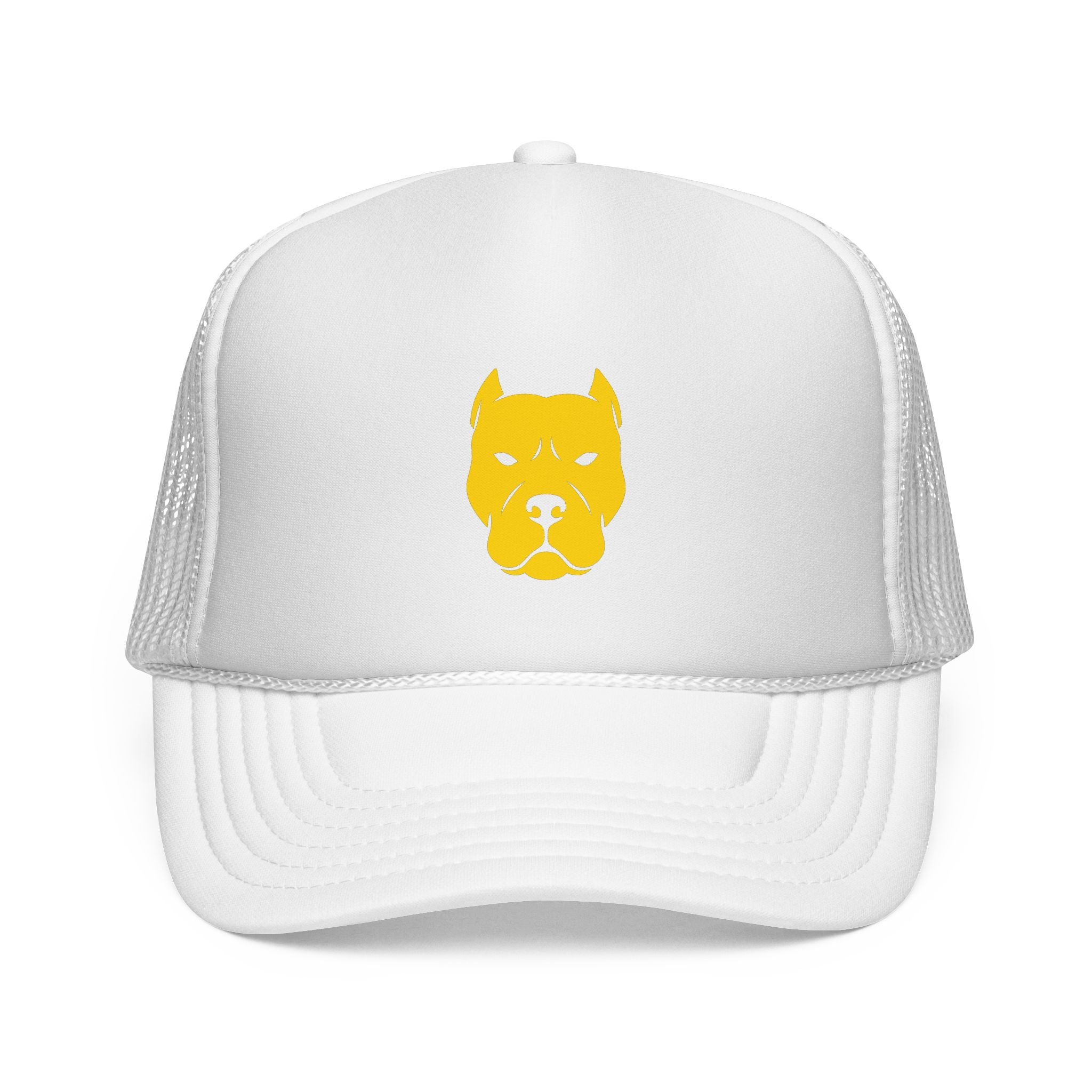 Gold Pitbull Silhouette Trucker Cap