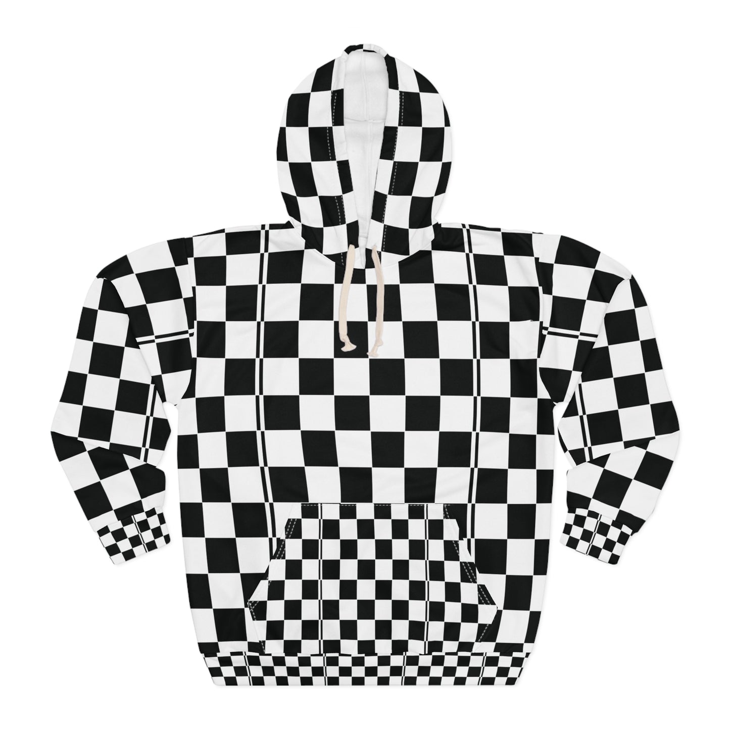 Checkerboard Pullover Hoodie