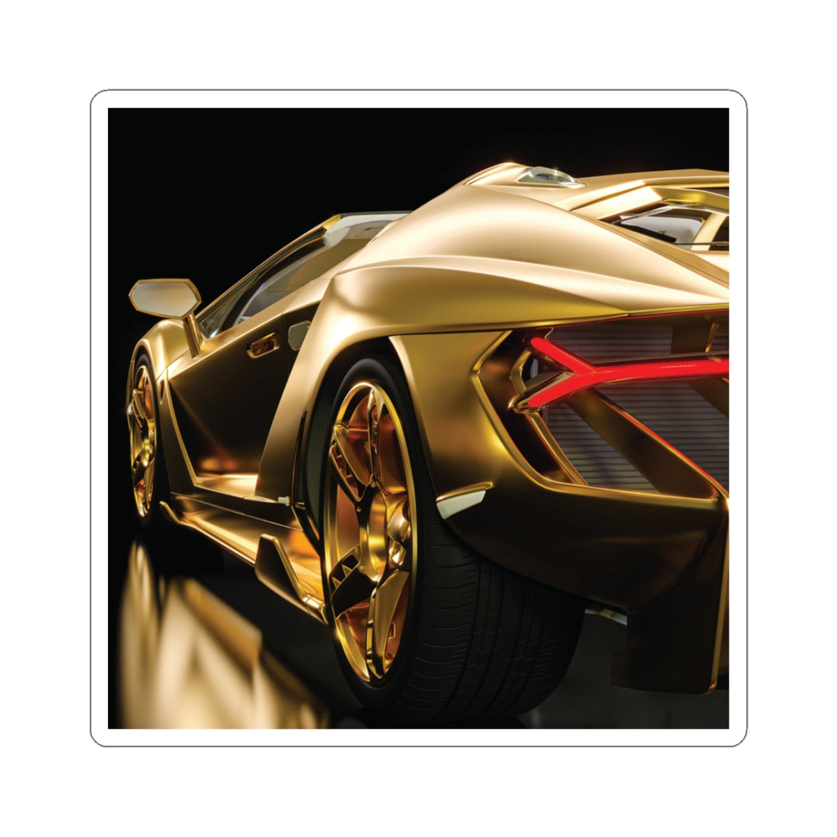 Gold Car Sticker