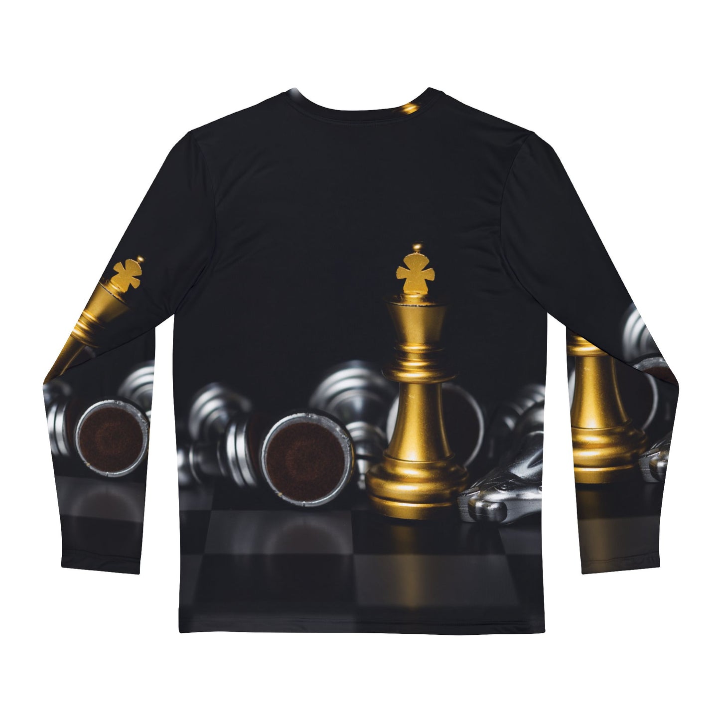 Chess Themed Men's Long Sleeve Shirt - Perfect for Game Night and Gift Giving