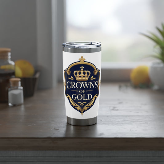 Gold Crown Vagabond Tumbler - Elegant Travel Mug for Coffee Lovers, Perfect for Gifting, Road Trips, or Home