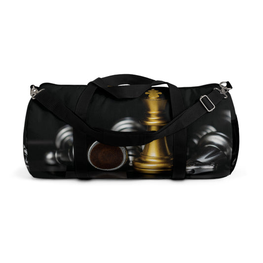 Chess-Themed Duffel Bag for Players, Sports Gear Bag, Travel Bag for Chess Lovers, Gym Duffle, Unique Gift for Gamers
