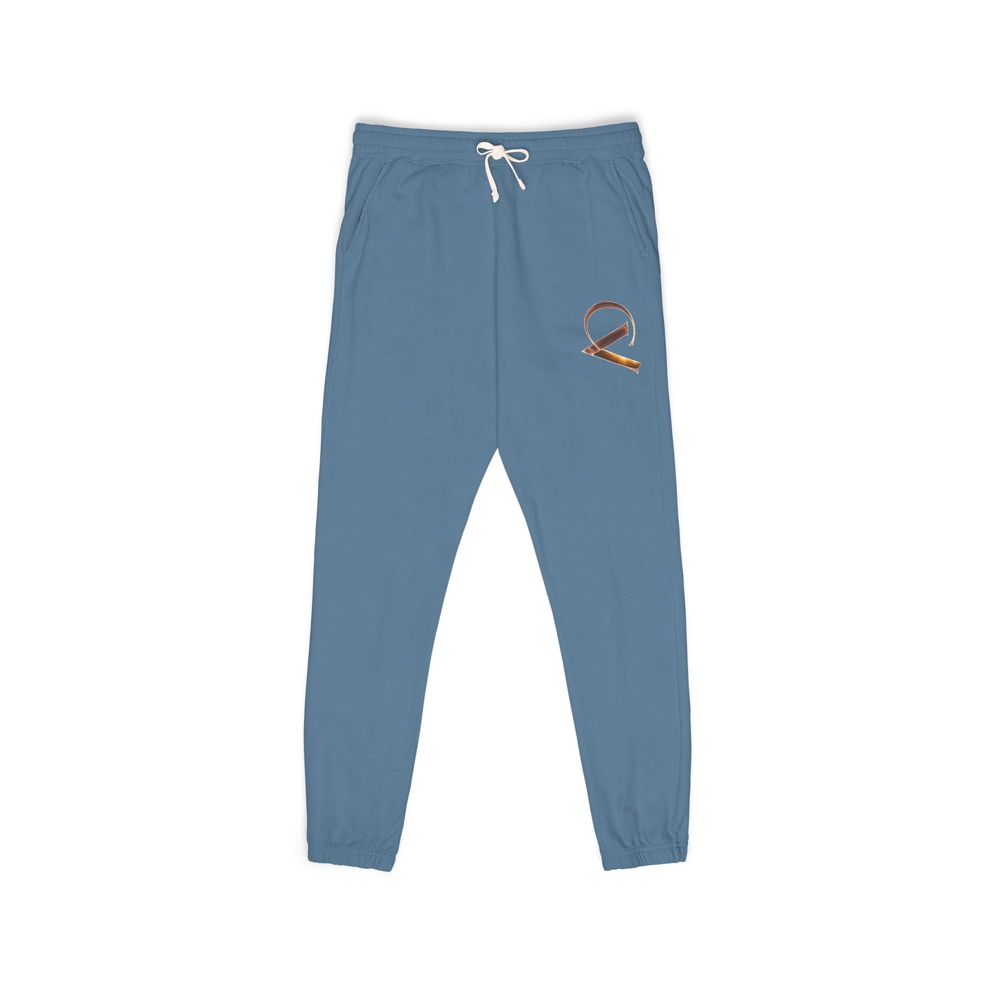 Embroidered CV Sweatpants — Cozy Garment-Dyed Fleece Joggers