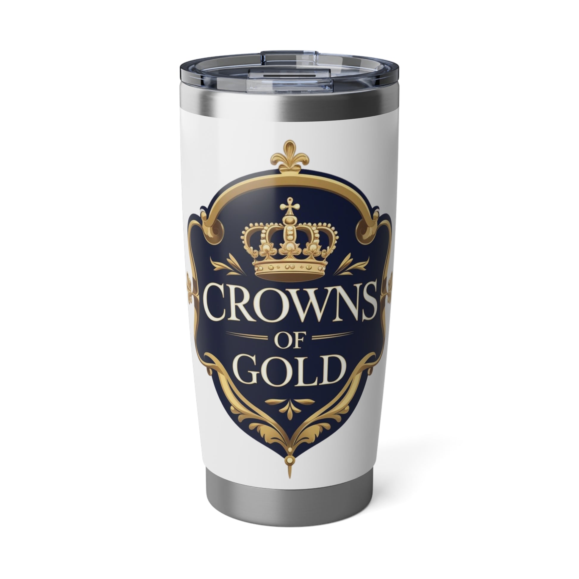 Gold Crown Vagabond Tumbler - Elegant Travel Mug for Coffee Lovers, Perfect for Gifting, Road Trips, or Home
