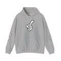 Middle Finger Hoodie – Minimal Cartoon Finger Graphic Pullover