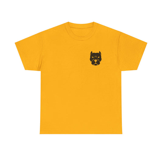 Pitbull Pocket Tee — Minimal Dog Face Graphic T-Shirt