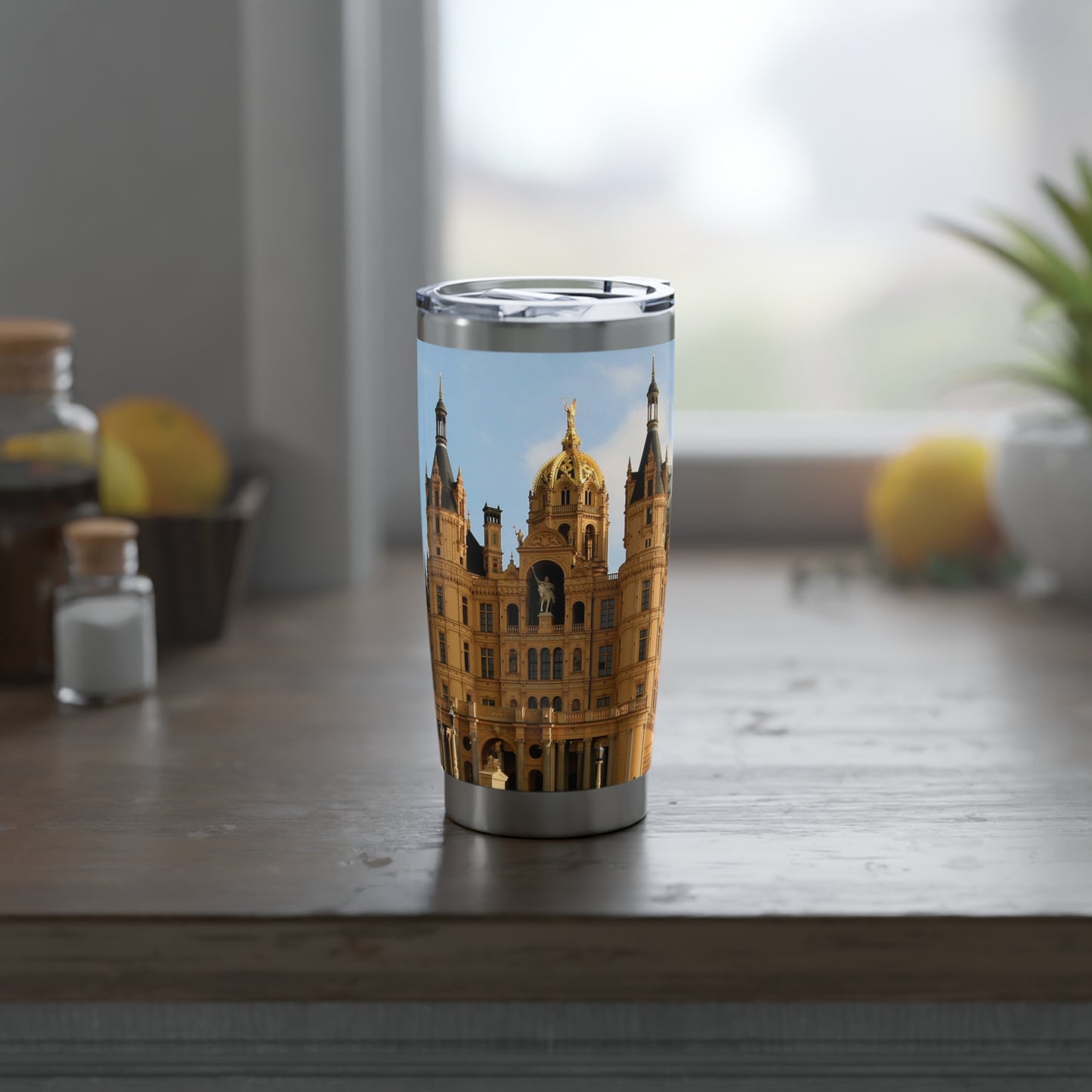 Vagabond Travel 20oz Tumbler - Castle Design Stylish and Durable Drinkware for Adventurers