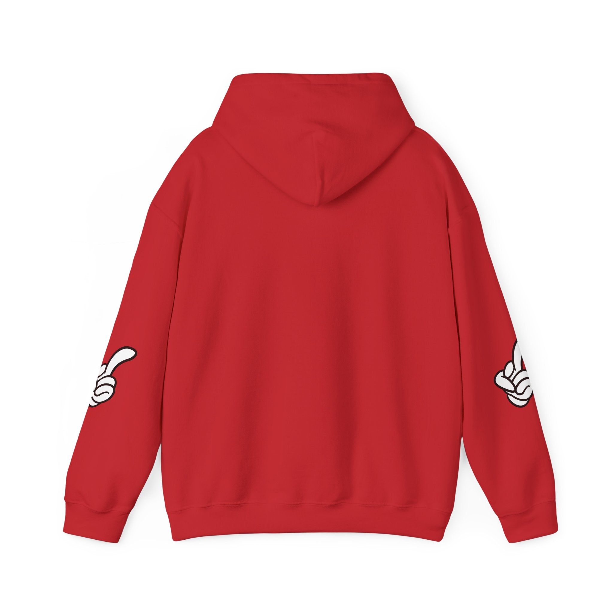 Middle Finger Hoodie – Minimal Cartoon Finger Graphic Pullover