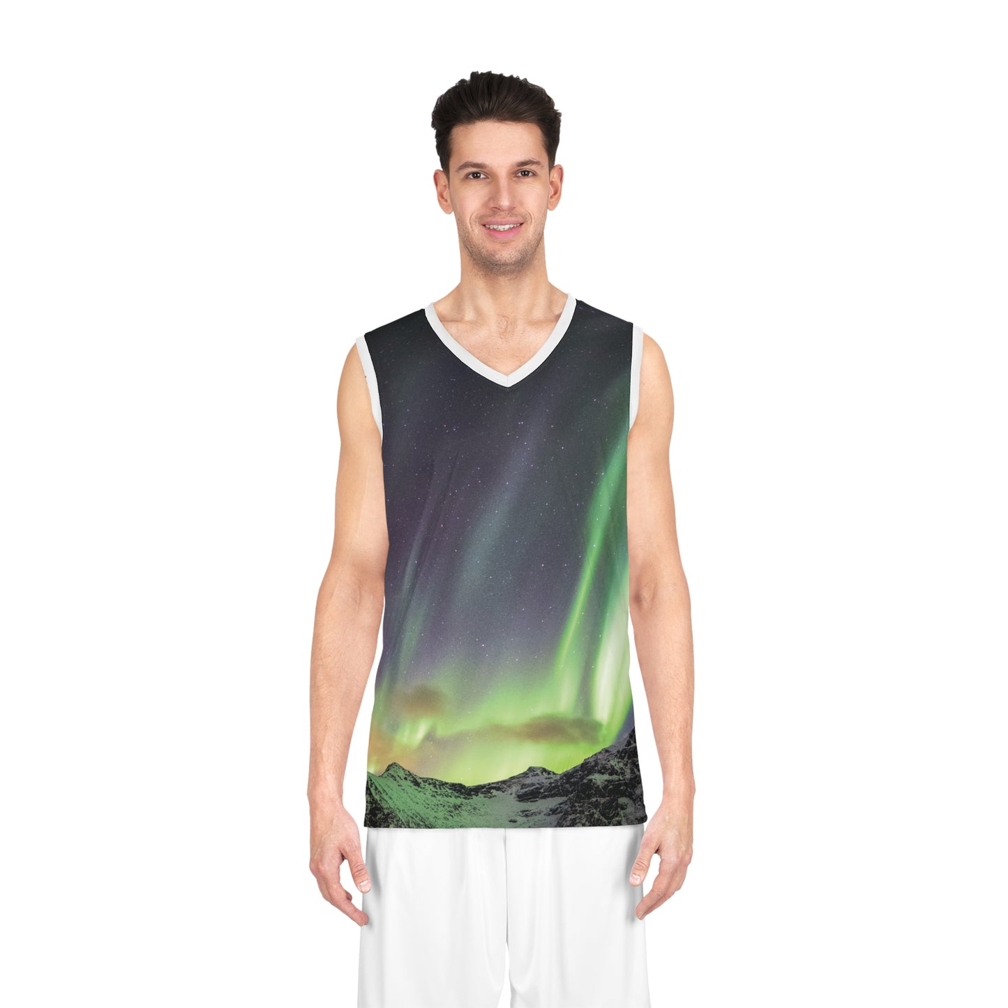 Northern Lights Basketball Jersey (AOP)