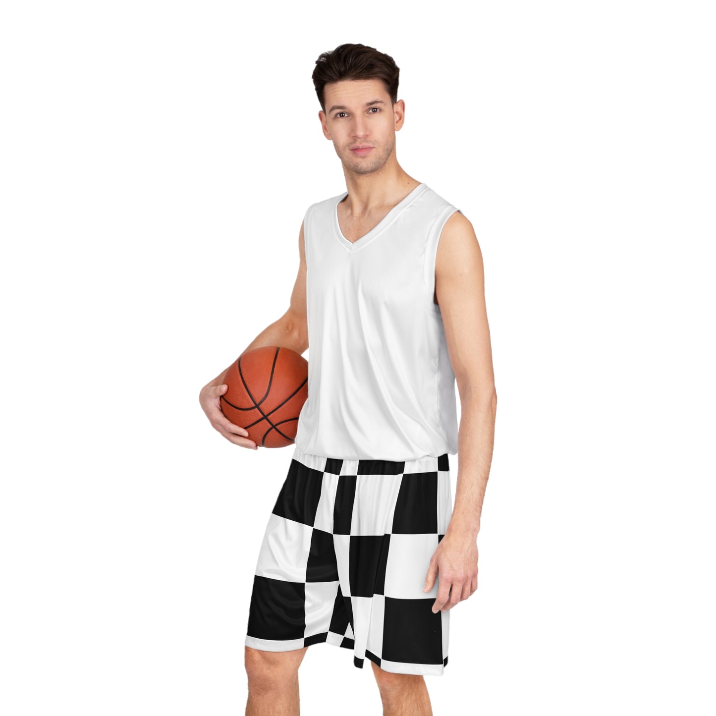 Stylish Checkerboard Basketball Shorts