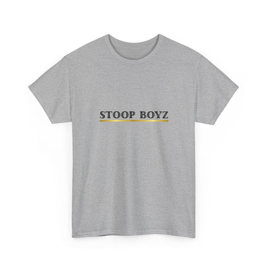 Stoop Boyz T-Shirt — Minimal Collegiate Logo Tee