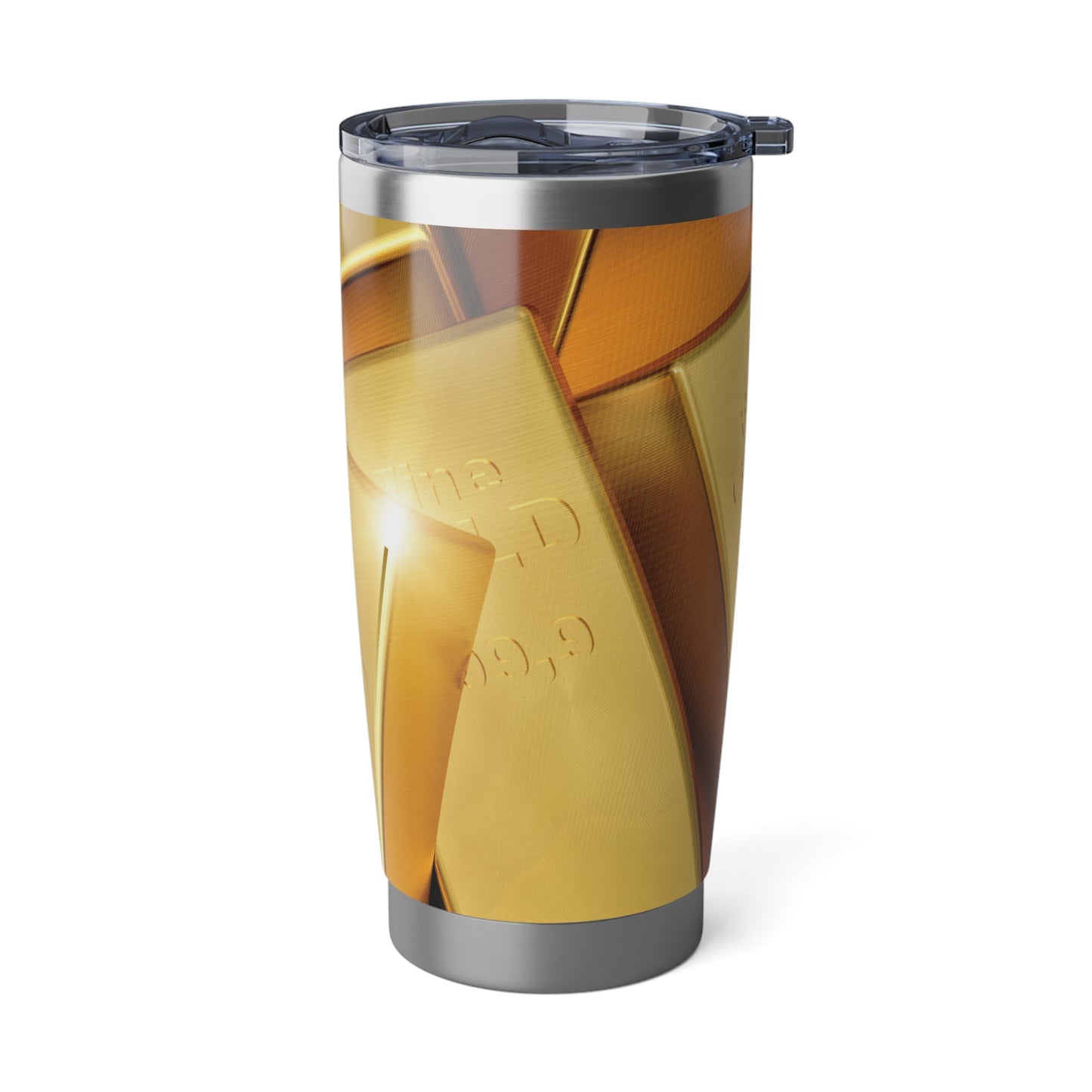 Vagabond Gold Bar Tumbler - 20oz Insulated Travel Mug for Luxury Drinkware