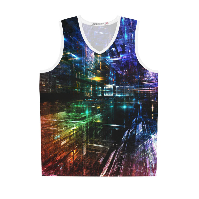 3D Lights Graphic Basketball Jersey & Shorts Bundle