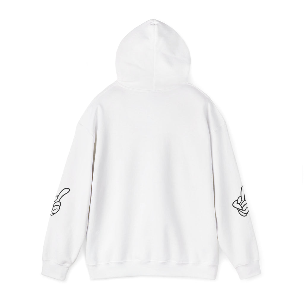 Middle Finger Hoodie – Minimal Cartoon Finger Graphic Pullover