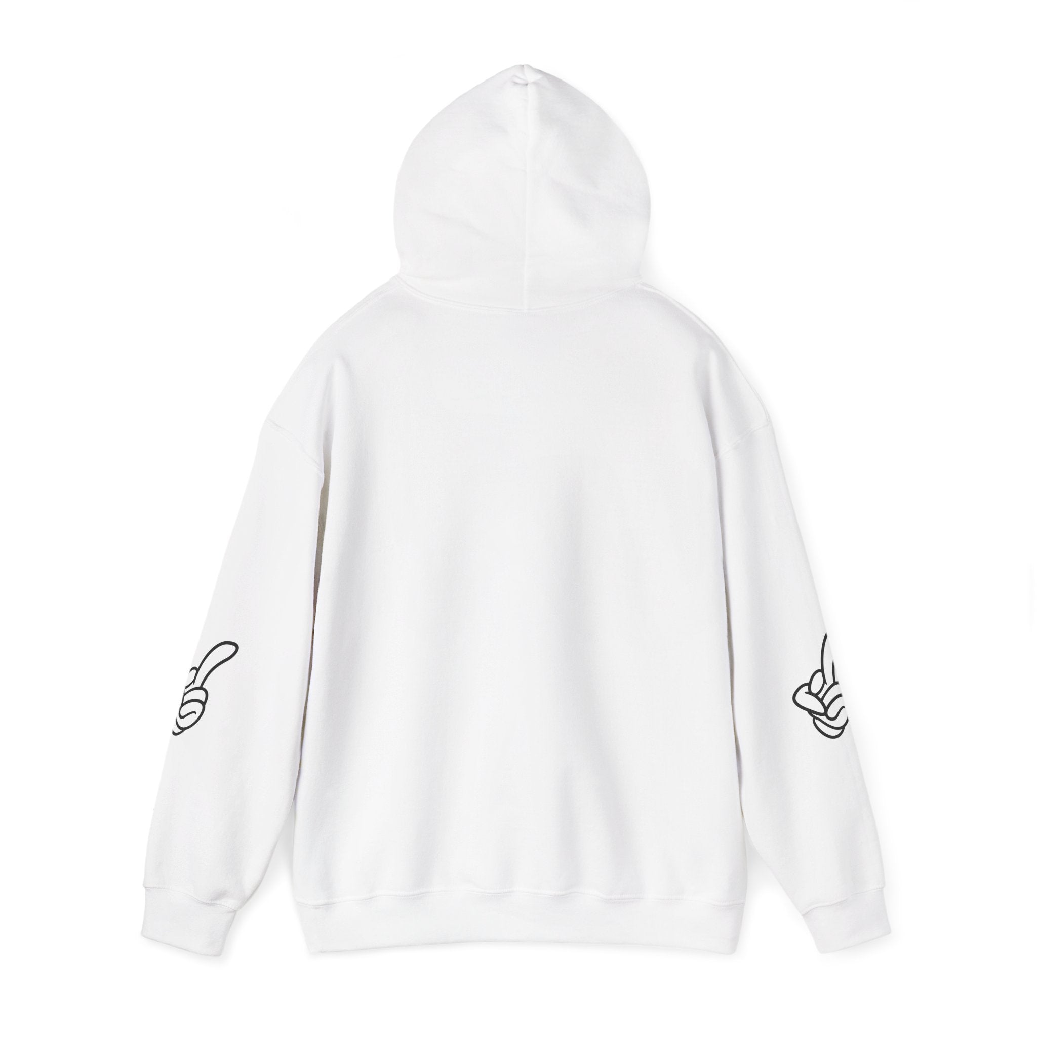Middle Finger Hoodie – Minimal Cartoon Finger Graphic Pullover