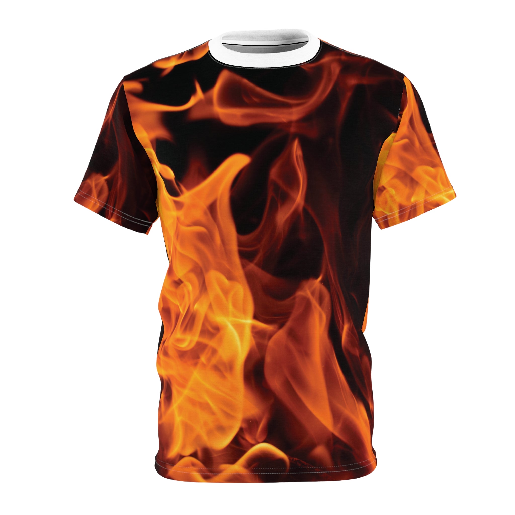 Fire Flames T-Shirt All Over Print, Polyester