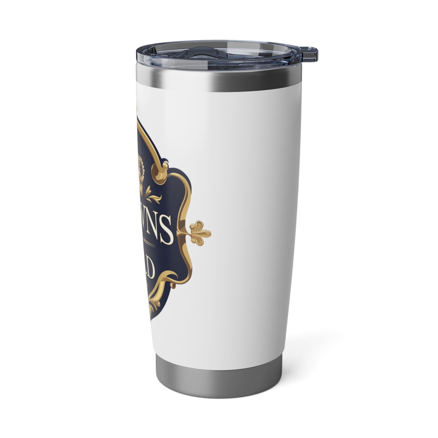 Gold Crown Vagabond Tumbler - Elegant Travel Mug for Coffee Lovers, Perfect for Gifting, Road Trips, or Home