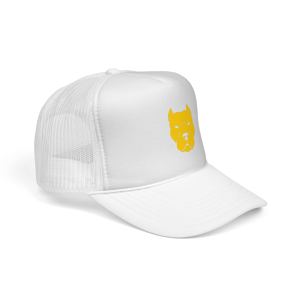 Gold Pitbull Silhouette Trucker Cap