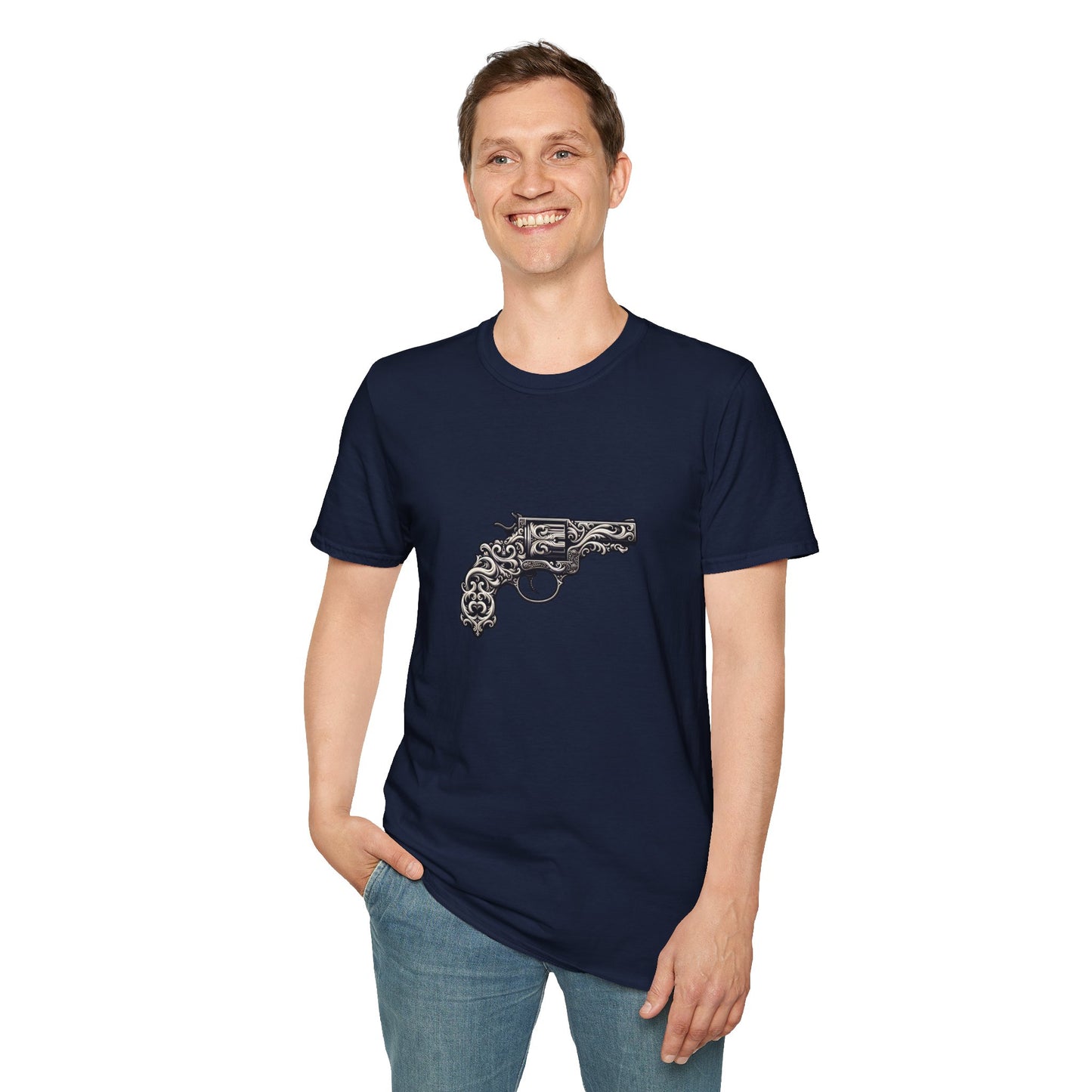 Vintage-Inspired Gun Graphic Unisex T-Shirt