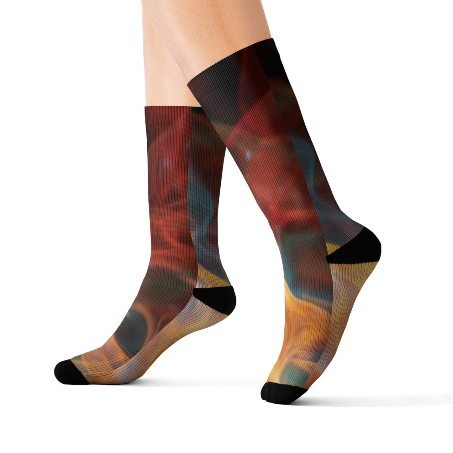 Fiery Sublimation Socks, Colorful Artistic Sock Gift, Unique Fashion Accessories for Men, Trendy Sock Collection, Cozy [...]