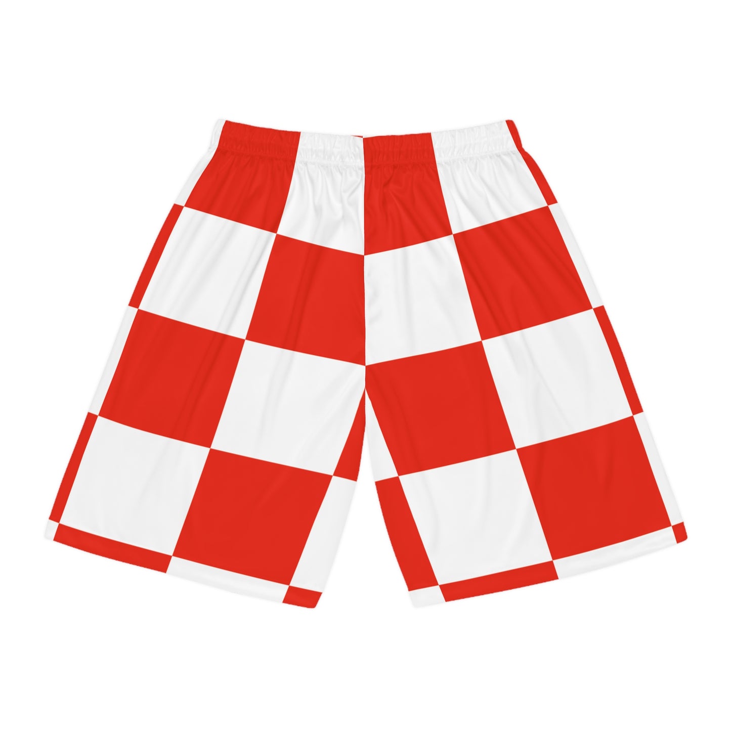 Red Checkered Basketball Shorts
