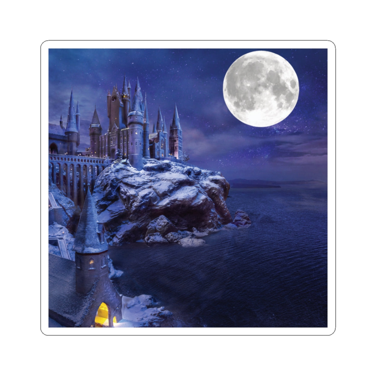 Castle And Moon Sticker